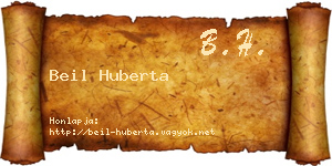 Beil Huberta névjegykártya